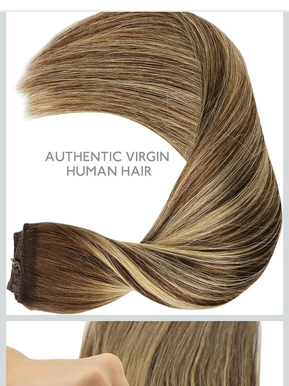 Balayage Chocolate Brown to Honey Blonde Wire Hair Extension